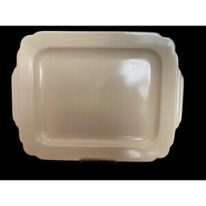 Vintage Homer Laughlin Riviera Ivory Platter Tray  13.25" UNMARKED Century